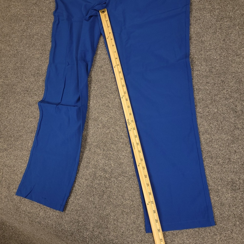 Athletic Travel Pants Men 32x30 Blue Stretch Drawstring Zip Pocket High Rise NWT - Picture 7 of 15